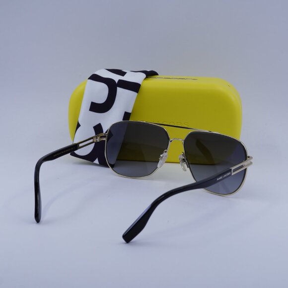 Marc Jacobs MARC 633/S 0RHL 9O Aviator Sunglasses - Gold/Black/Grey - Picture 10 of 11